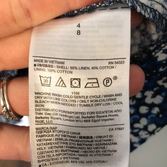 Mini floral print navy cotton dress - Picture 5 of 6